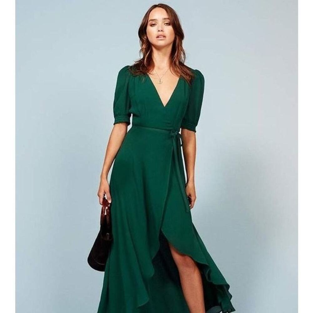 Reformation Green Maxi Dress